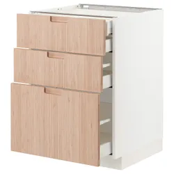 IKEA METOD / MAXIMERA(693.302.20) sz stj 3fr / 2n / wed / w szu, білий / Fröjered світлий бамбук