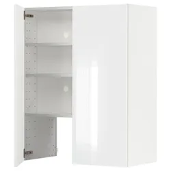 IKEA METOD(995.042.90) шафа з витяжкою та полицею/дверями, білий/Ringhult світло-сірий