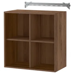 IKEA EKET(095.811.84) Настінна стійка 4 розділи, горіх