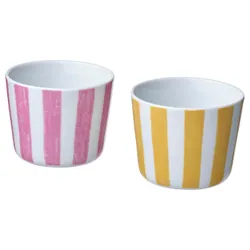 IKEA KLIPPAKLEJA(005.995.36) кружка, рисунок/желтый розовый