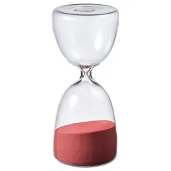 IKEA EFTERTÄNKA (005.066.36) декоративные песочные часы, прозрачное/темно-розовое стекло