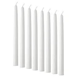 IKEA VINTERFINT(005.995.17) конічна свічка без запаху, білий