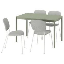 IKEA VIHALS / VIHALS(995.899.63) Стол и 4 стула, Зеленый/белый тибблби бежевый
