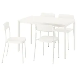 IKEA VIHALS / VIHALS(395.899.56) Стол и 4 стула, белый/белый