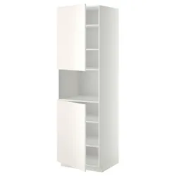 IKEA METOD(394.678.08) шестой высокий микро 2д/половина, белый/Веддинге белый