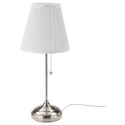 IKEA ARSTID (702.806.34) Настольная лампа, никелированная, белая