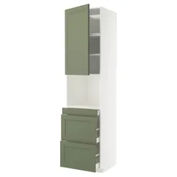 IKEA METOD / MAXIMERA(495.174.12) Sza до micr Dors dozw/3szu, Biały/Axstad Greya -green