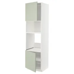 IKEA METOD(394.871.56) Вал високий/мікро 2др/пол, білий/Stensund світло-зелений