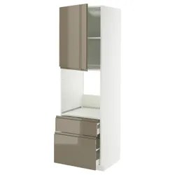 IKEA METOD / MAXIMERA(095.774.41) W Pie Pie DR/2FR/śre/W SOW, белый/voxtorp Gloss Dark -Brown
