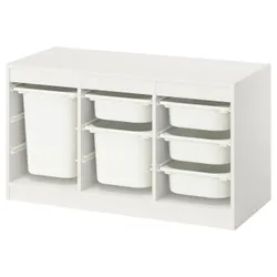 IKEA TROFAST(596.067.14) Полка с контейнерами, белый/белый