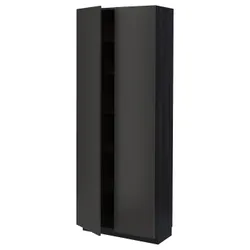 IKEA METOD(894.982.56) висока шафа/полиці, чорний/матовий антрацит Nickebo