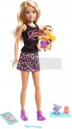 Кукла Барби "Няня" с малышом GRP13