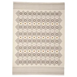 IKEA VÄGNÄT(905.508.23) плоский тканий килим, кремово-сірий/ручна робота
