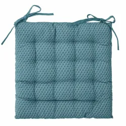 Стьобана подушка на стілець з оздобленням OTTO, 38 x 38 см - бірюзова