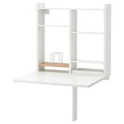 IKEA NORBERG(204.979.28) настінний столик, опущений з відсіку для речей, білий