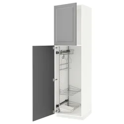 IKEA METOD(594.623.67) высокий шкаф / промышленный интерьер, белый/Бодбин серый
