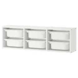 IKEA TROFAST(798.983.06) Стенной шкаф, белый / белый