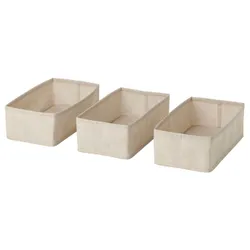 IKEA PURRPINGLA(006.122.60) коробка, 3 шт, ткань/бежевый