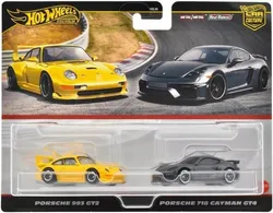 Набор из двух автомобилей Hot Wheels Premium Culture: Porsche 993 GT2/Porsche 718 Cayman HRR82