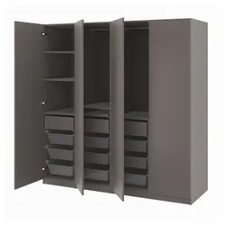 IKEA PAX / FORSAND(194.313.25) комбінований гардероб, темно-сірий/темно-сірий