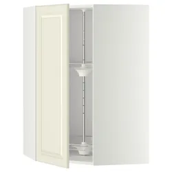 IKEA METOD(091.202.77) угловой навесной шкаф с каруселью, белый/кремовый Бодбин
