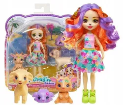 СІМЕЙНИЙ НАБІР ENCHANTIMALS "КОЗА" Лялька "Голіта" з кози + 3 тварини HXC00