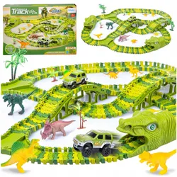 Гоночна траса Kinderplay парк динозаврів велика гоночна траса з динозаврами дитяча траса 360 см