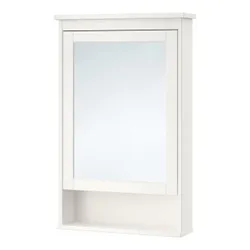 IKEA HEMNES (702.176.71) Шкаф с зеркалом и дверцами, белый, 63x16x98 см