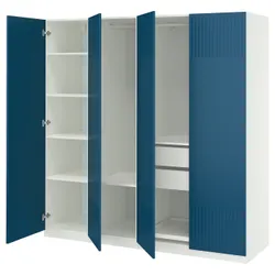IKEA PAX / FYRUDDEN(595.817.23) Комбинация гардероба, белый/синий