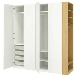 IKEA PAX / FORSAND(796.234.11) комбінований гардероб, білий білий/імітація дуба