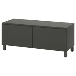 IKEA BESTÅ(795.080.48) Тумба под ТВ с дверцами, темно-серый/Västerviken/Stubbarp темно-серый