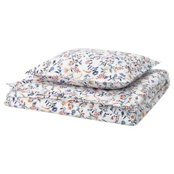 IKEA BRUDKRUSBÄR(806.147.45) воздуховоды и наволочка, белый белый/цветочный рисунок
