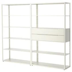 IKEA FJÄLKINGE(690.093.95) книжкова шафа з ящиками, білий