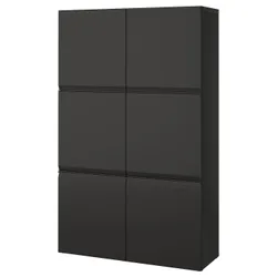 IKEA BESTÅ(295.693.55) Комбинация с дверями, Czarnybrowz/Hammarmed Anthracite