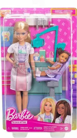 Лялька Барбі Стоматолог з набором Пацієнт Лялька Барбі + аксесуари JCR74
