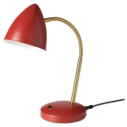 IKEA ISNÅLEN(805.200.11) Світлодіодна настільна лампа, колір червоний/латун