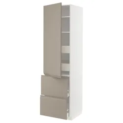 IKEA METOD / MAXIMERA(394.918.89) в с половин/4 ящика/дверь/2 пт, белый/Upplöv матовый темно-бежевый