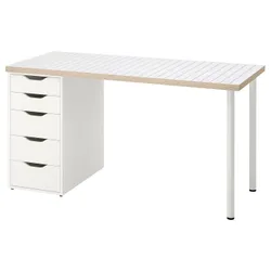IKEA LAGKAPTEN / ALEX(995.084.10) письмовий стіл, білий антрацит/білий