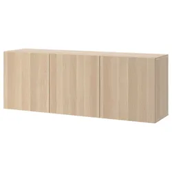 IKEA BESTÅ(294.124.87) сочетание навесных шкафов, под беленый дуб / Лаппвикен под беленый дуб