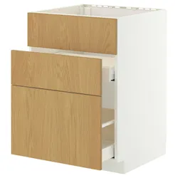 IKEA METOD / MAXIMERA(696.010.23) SZ ZL+3FR/2SZU, белый/синарп вокруг дуба