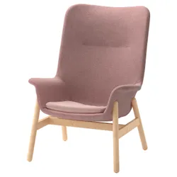 IKEA VEDBO(505.522.25) кресло с высокой спинкой, Гуннаред ярко-розовый