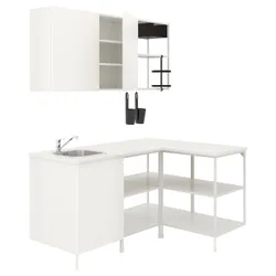 IKEA ENHET (693.381.36) угловая кухня, белый