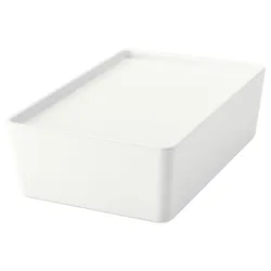 IKEA KUGGIS (202.802.07) Коробка с крышкой, белая
