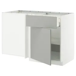 IKEA METOD / MAXIMERA(895.852.15) Угловой шкаф ул. с 1 ссудами и 1 половиной, Biały/Havstorp Light Grey