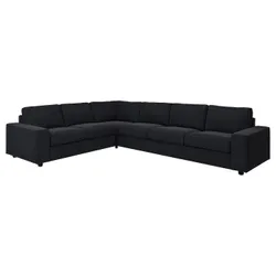IKEA VIMLE(494.018.12) 5-местный угловой диван, с широкими подлокотниками / Saxemara черно-синий