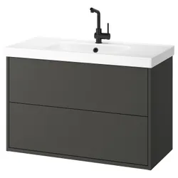 IKEA HAVBÄCK / ORRSJÖN(295.213.25) тумба под умывальник с ящиками/мойкой/смесителем, темно-серый