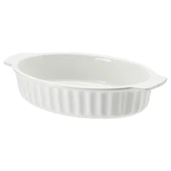 IKEA POETISK(805.138.74) жароміцний посуд, овальний/кремовий