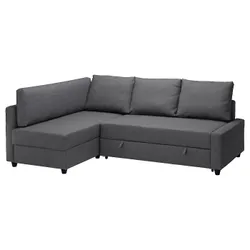 IKEA FRIHETEN / KLAGSHAMN(694.443.30) кутовий диван з функцією сну, Скіфтебо темно-сірий