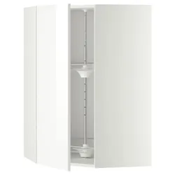 IKEA METOD(591.202.89) угловой навесной шкаф с каруселью, белый/Рингхульт белый