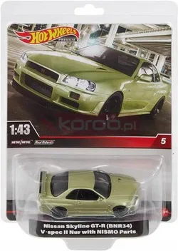Модель HOT WHEELS PREMIUM 1:43 Nissan Skyline GT-R (BNR34) HMD47